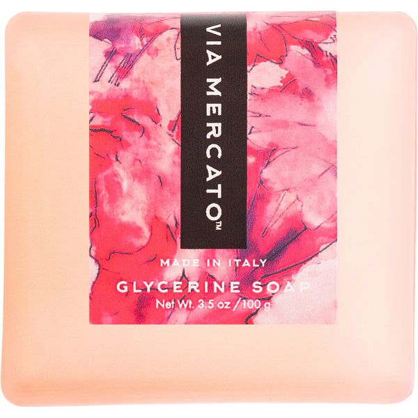 Via Mercato Bella Glycerine Soap - Pink Grapefruit, Vervain & Cassis