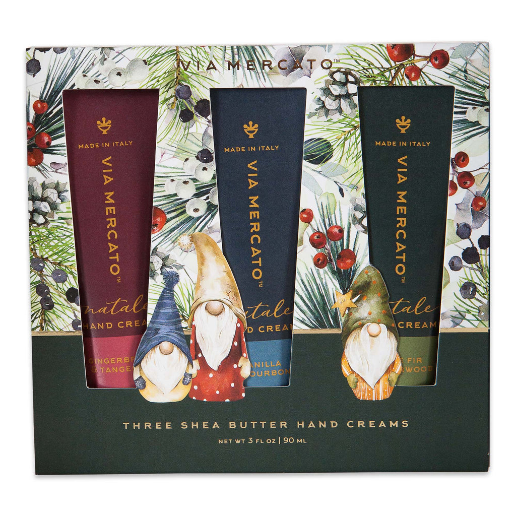 Via Mercato Natale - Gnomes Hand Cream Trio 3 X 30ml