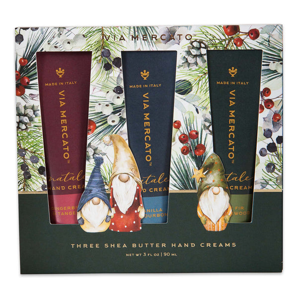 Via Mercato Natale - Gnomes Hand Cream Trio 3 X 30ml