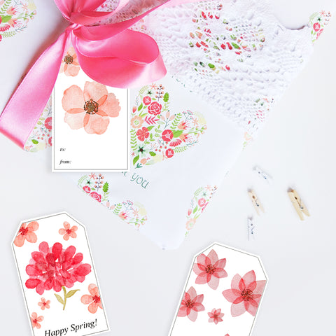 Spring Message Gift Tags Free Printable Spring Gift Tags – Pré de Provence